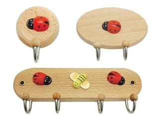 Gancio Coccinella Legno 1 Posto 20 Pezzi - 2