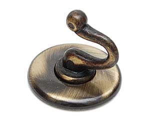 Ganci Adesivi Smeraldo Ottone Spazzolato Ø 36 mm 20 Pezzi - 2