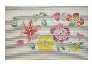 Tappetino Antiscivolo Rettangolare Fantasia Fiori 80 CMX50 Xtra - 2