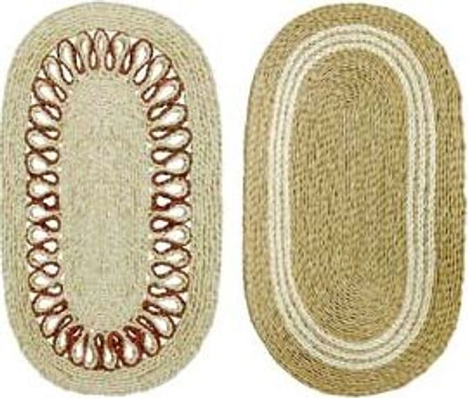 Zerbino Ovale Treccia in Paglia 45 CMX75 Spessore 15 mm Xtra 3 Pezzi - 2