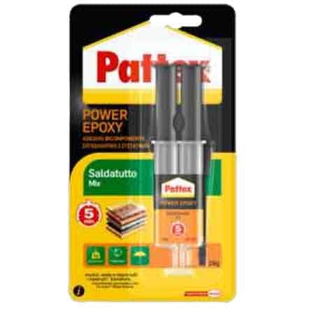 Colla Power Epoxy Saldatutto Siringa 28 Gr Pattex - 2