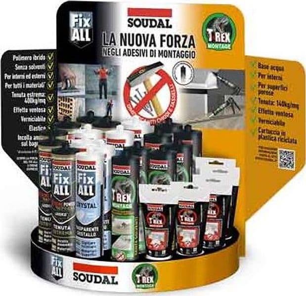 Espositore da Banco Fix All Vs T Rex Soudal 24 Pezzi - 2