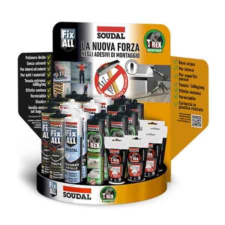 Espositore da Banco Fix All Vs T Rex Soudal 24 Pezzi - 2