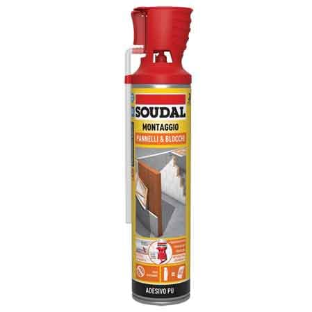 Adesivo Poliuretanico Pannelli e Blocchi con Applicatore Soudal 600 ml - 2