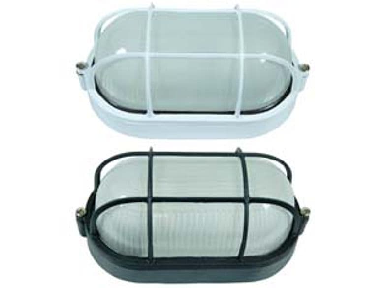Plafoniera Ovale con Gabbia in Alluminio per Esterno 60 W IP54 Cod 102810 – Syntesy