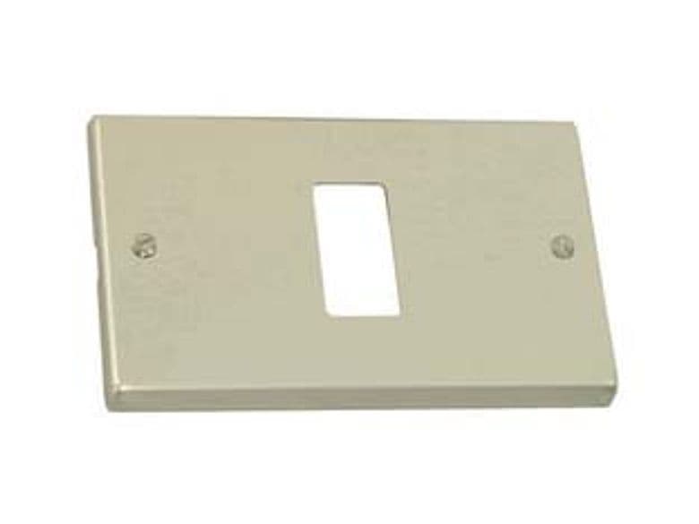Placca 1 Posto in Alluminio Paglierino 115 MMX80H 10 Pezzi - 2