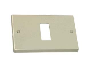 Placca 1 Posto in Alluminio Paglierino 115 MMX80H 10 Pezzi - 2
