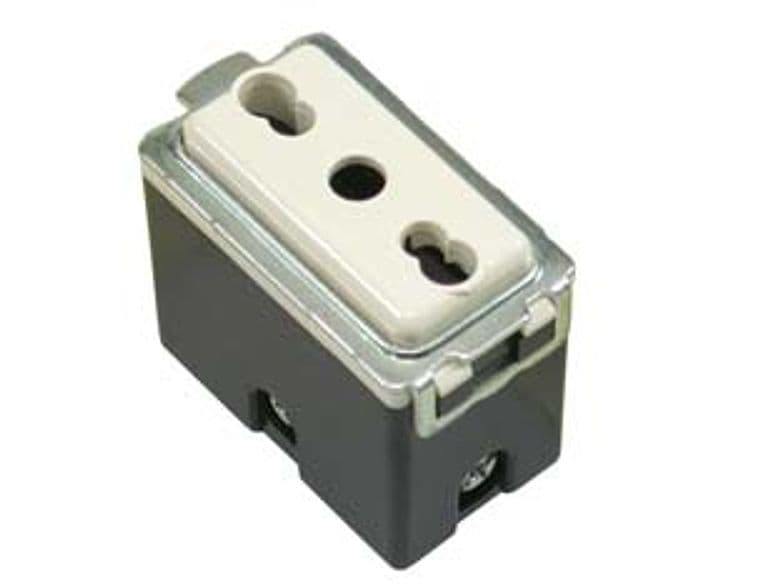 Presa Sicurezza Bivalente Venus 2 Poli+terra 10 16A Alveoli Ø 4 mm 6 Pezzi – Marlanvil