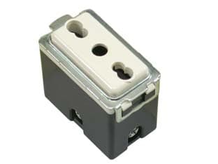 Presa Sicurezza Bivalente Venus 2 Poli+terra 10 16A Alveoli Ø 4 mm 6 Pezzi - 2