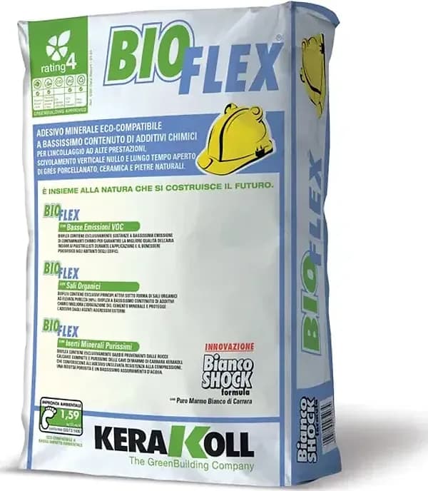 Colla per Piastrelle Super Bio Kerakoll 25 kg Colore Bianco 25 kg Kerakoll - 2