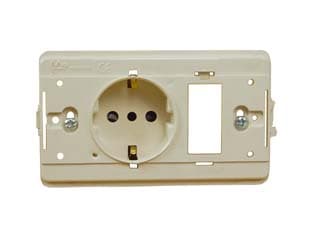 Presa Schuko Combinata +1 Posto Vuoto Venus 115 MMX80H. (1892.D.A.) 4 Pezzi - 2