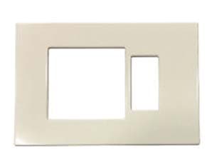 Placca Combinata Foro Schuko Quadro + 1 Posto Venus 115 MMX80H Cod 150330 - 2