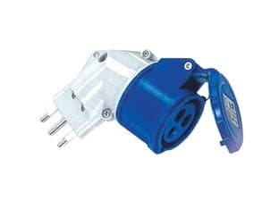 Adattatore Industriale con Spina 16A e Presa Cee IP44 16A Blu 2 Pezzi - 2