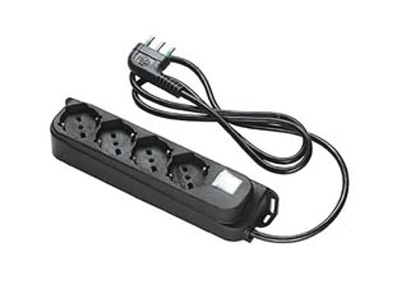Multipresa 4 Posti Bipasso + Schuko con Interrutt. Linea Retail 2 Pezzi – Fanton