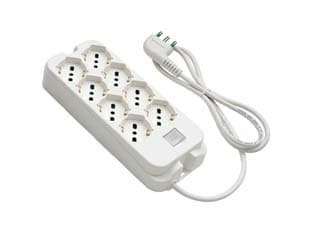 Multipresa 4+4 Posti Bipasso + Schuko con Interr. Linea Retail Bianca 47440 - 2