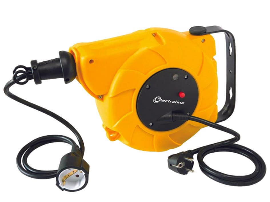 Avvolgicavo Elettrico Automatico Fissaggio a Parete Prolunga 8 m + Cavo 2 m - 2