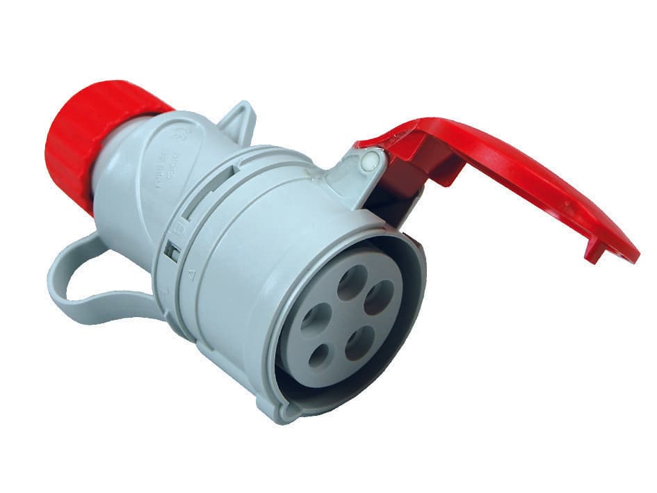 Presa Industriale Volante Argo Rossa 3P+T+N Cee 309 IP44 16A Rosso 71105 - 2