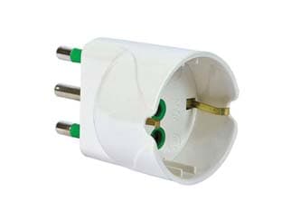 Adattatore Schuko 2 Poli + Terra 16A Bianco Linea Garanti Bianco 10 Pezzi - 2