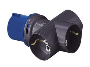 Adattatore Industriale C Spina Cee e Tre Prese Schuko 10 16A Bip IP20 16A - 2