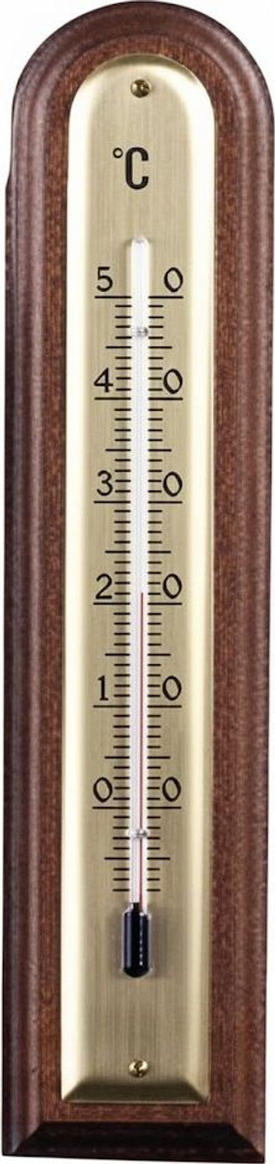 Termometro Legno Noce Arrotondato Scuro 183 MMX43 Molletherm - 2