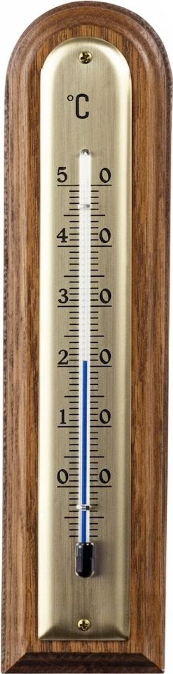 Termometro Legno Noce Arrotondato Chiaro 144 MMX40 Molletherm - 2