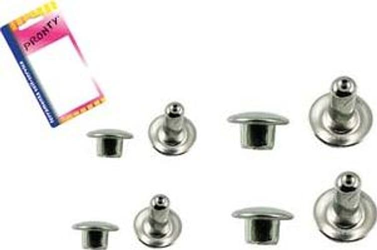 Rivetti Maschio Femmina Nichelati in Blister 033, in BL.15 Pz 12 Blister