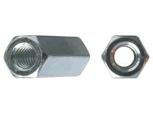 Manicotto Esagonale di Giunzione Filettato Zincato m 8 Ø 13 mm 50 Pezzi - 2