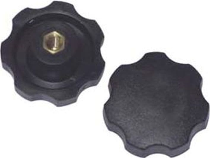 Volantino con Bussola in Ferro Filettata in ABS Nero Ø Volantino Cod 400879