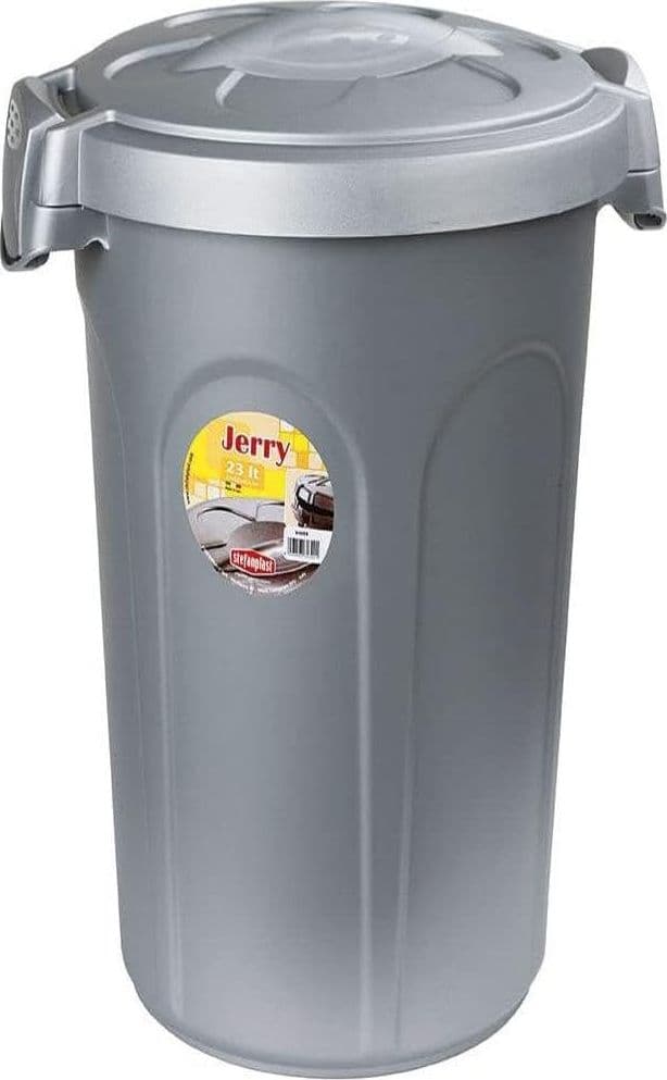 Bidone Multiuso Jerry in Polipropilene 23 l Silver 37 CMX32X46H 2 Pezzi – Stefanplast