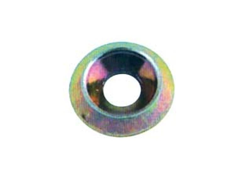 Rondelle Coniche Zincate Gialle Ø INT.9,5 mm Ø EST.25 mm per Viti 50 Pezzi