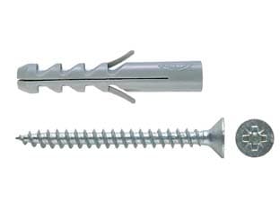 Tassello in Nylon con Vite S V Ø 5 mm MMX25 Vite 4 MMX30 Fischer 100 Pezzi - 2