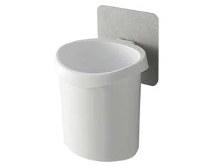 Portaspazzolino Bagno in ABS 100 MMX90X134 Bianco Aglaia 3 Pezzi - 2