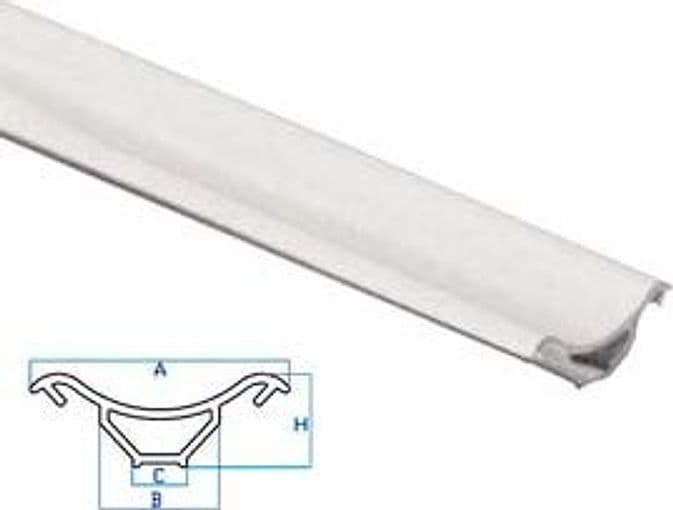 Profilo Raccordo Igienico Rigido Bianco Mm. A=30 B=14 C=6,4 H=11 10 Pezzi - 2