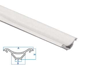 Profilo Raccordo Igienico Rigido Bianco Mm. A=30 B=14 C=6,4 H=11 10 Pezzi - 2