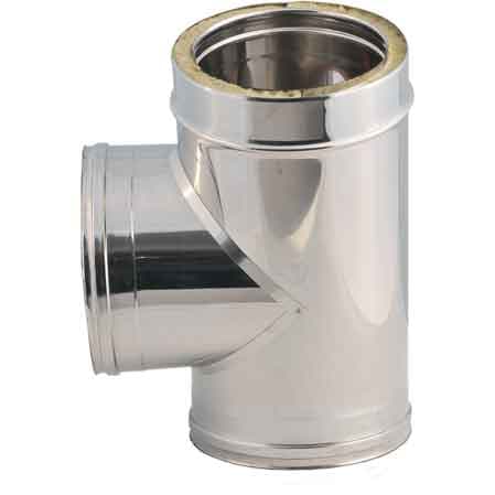 Raccordo Doppia Parete a T 90 ° Ee ? 100 x 150 mm - 2