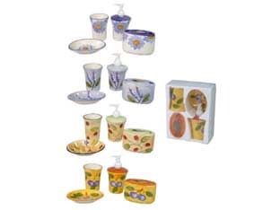Set Bagno in Ceramica Decorata Colorata Aglaia - 2