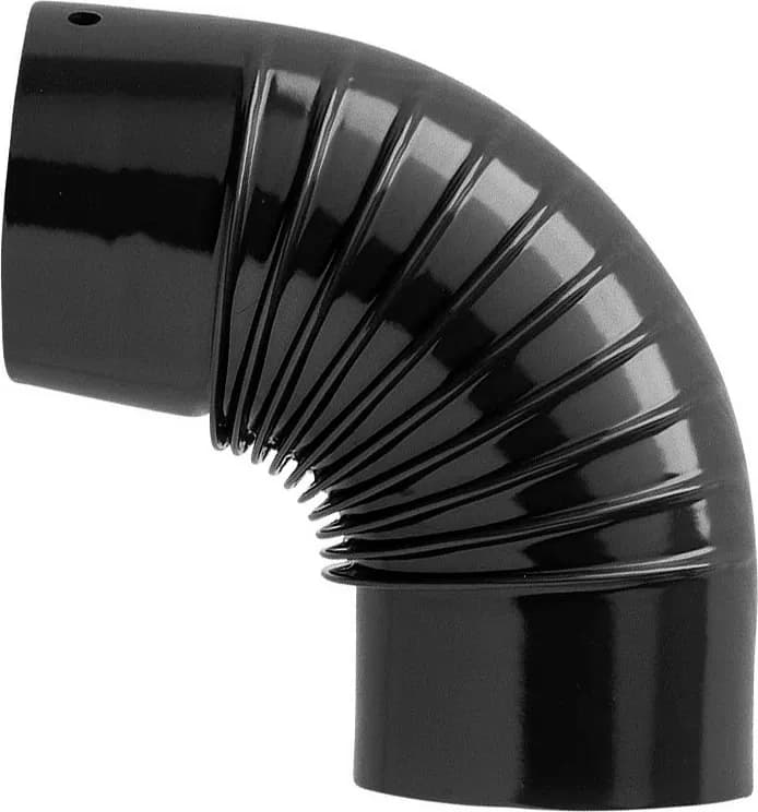 Gomito Smaltato 90 ° Classic Ee ? 150 mm Save Colore Nero - 2