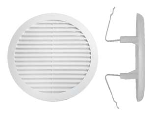 Griglia Aerazione Tonda con Molla in Plastica Ø 80 mm 125 10 Pezzi - 2