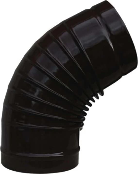 Gomito Smaltato 45 ° Classic Ee ? 120 mm Save Colore Nero - 2
