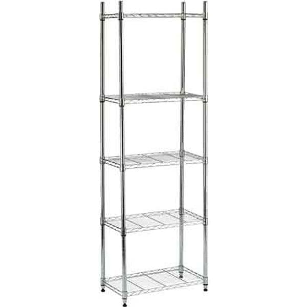 Scaffale in Metallo Cromato 5 Ripiani Cm 60X35X180H - 2