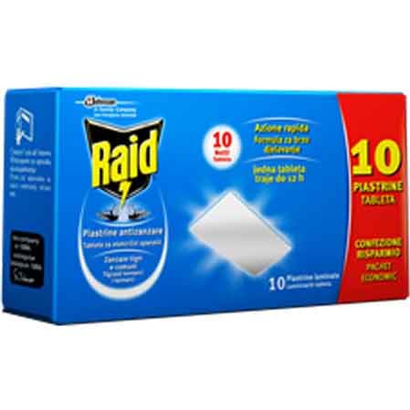 Raid Piastrine Antizanzare Johnson 10 Pezzi - 2