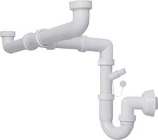 Sifone Moplen Libero 2 Vie con Scarico 11 2 per Lavello - 2