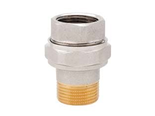 Raccordo Diritto a 3 Pezzi in Ottone Nichelato con o Ring ART.161 F 5 Pezzi - 2