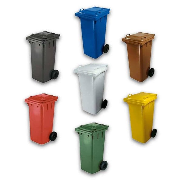 Bidone per la Raccolta Differenziata 120 l Colore Blu - 2