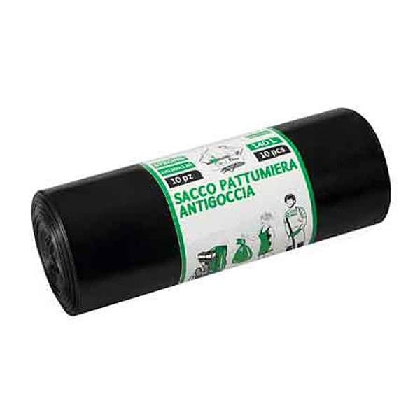 Sacchi per Nettezza Urbana Neri 92 x 120 cm (6 20 Rotolo Spess. 80 Micron - 2