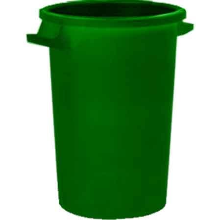 Bidone per Rifiuti Verde 75 l Ø 43X56H - 2