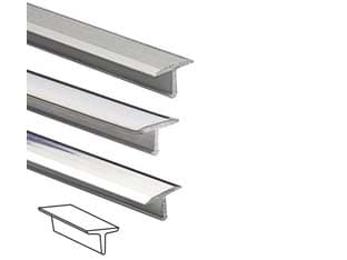 Profilo T 0,9 m 14 MMX9 Alluminio Argento Satinato 5 Pezzi - 2