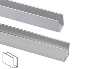 Profilo ad U in Alluminio 10 MMX10 1 m Argento Lucido 10 Pezzi - 2