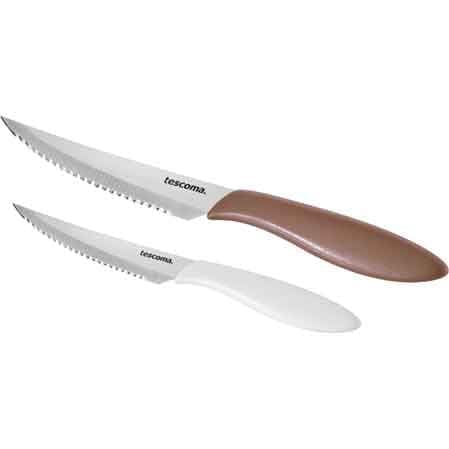 Coltello Bistecca Presto Lunghezza Tescoma Lama 12 cm Marrone 6 Pezzi - 2