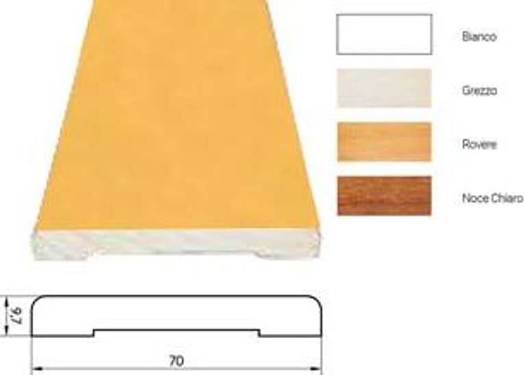 Coprifilo Liscio in Abete Giuntato 10 MMX70X2250, Rovere Pircher 10 Pezzi - 2